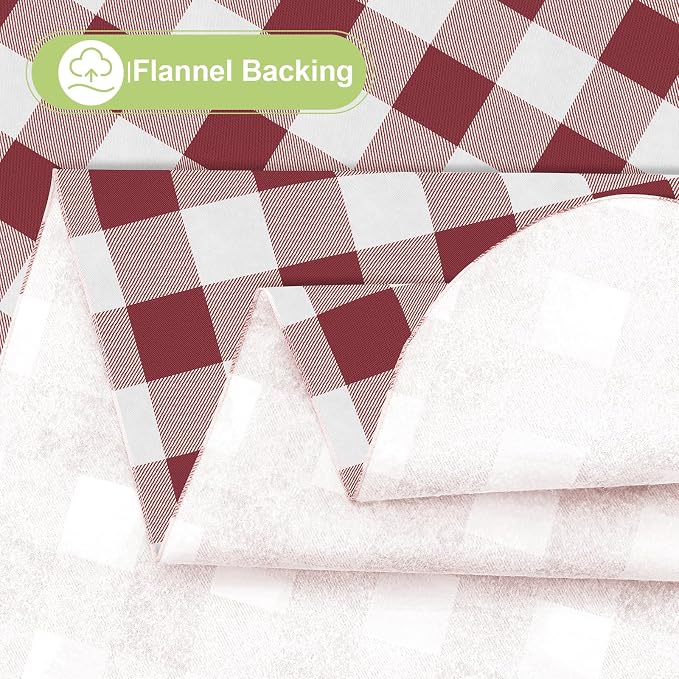 Smiry Rectangle Table Cloth, Waterproof Vinyl Tablecloth - Image 4