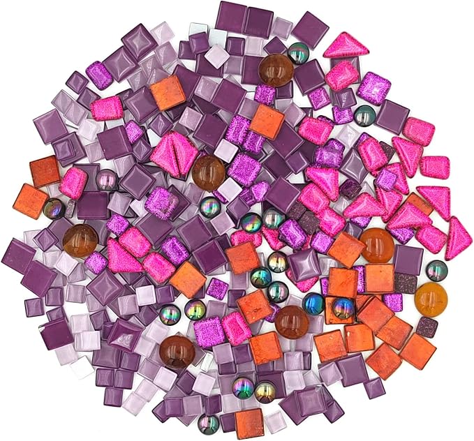 500g Mixed Color Irregular Crystal Mosaic Tiles, Tiny Mosaic Tile DIY Hobbies by BTMIEY