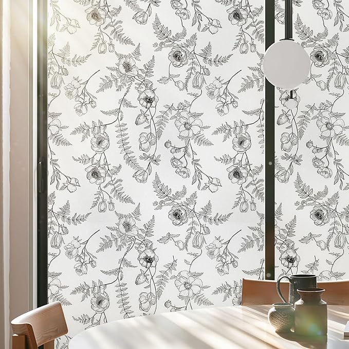 ADD.HERES Window Privacy Film, Colorful Floral Window Stickers, Removable DIY - Image 8