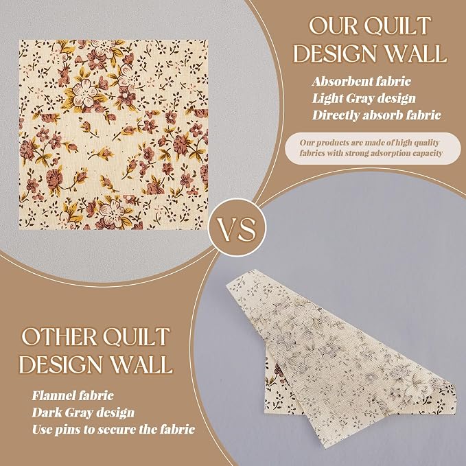Buryeah 1 Pcs Quilt Design Wall Fabrics 72 in x 60 in - Image 4