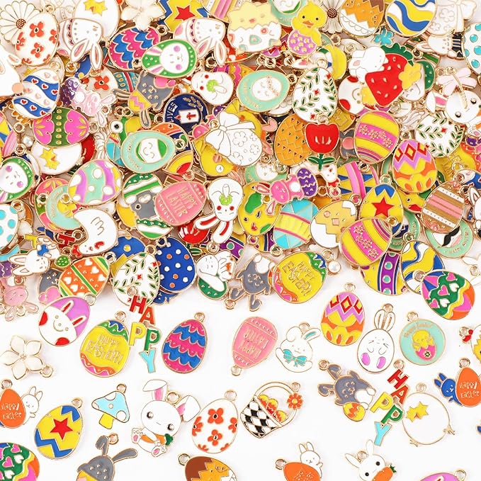 SANNIX 350pc Easter Charms for Jewelry Making by SANNIX