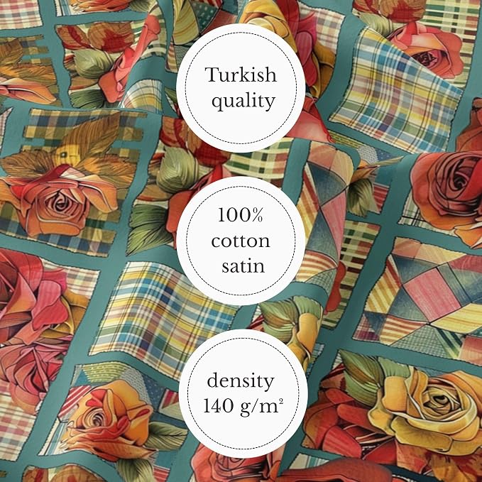 100% Cotton Fabric by the Yard – Turkish Quality Quilting & Sewing Fabric - Image 6