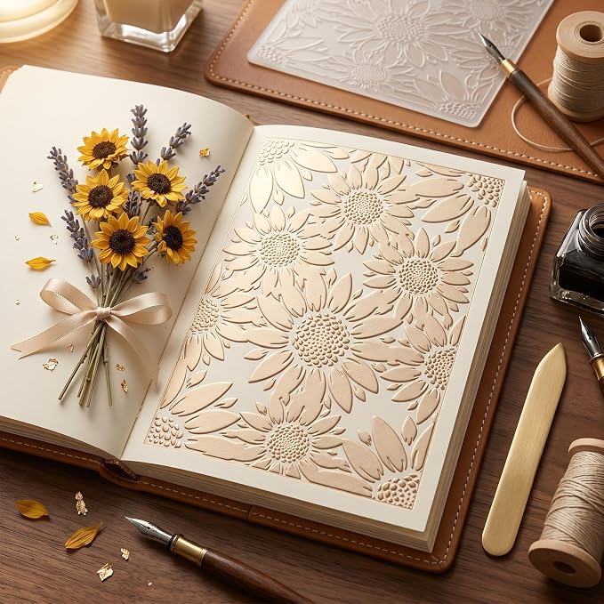 5x7 Inch Sunflower 3D Embossing Folder - Image 5
