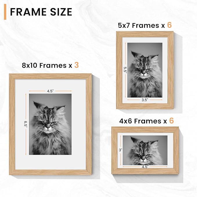 Venusmiles 15 Pack Picture Frames Collage Wall Decor, Gallery Frame Set - Image 5