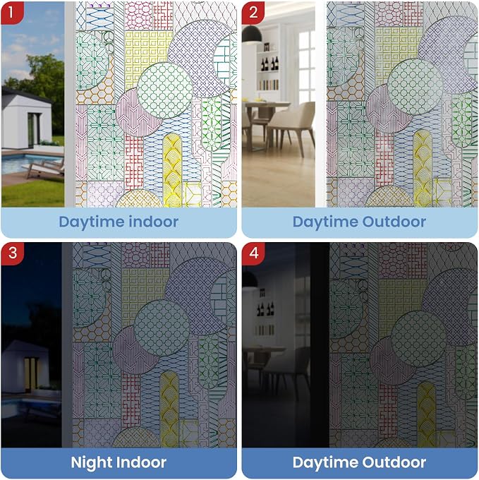3D Stained Glass Window Film, Decorative Window Privacy Film - Image 4