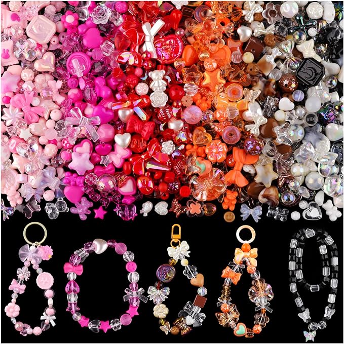 400-450PCS TINKRSTUFF Assorted Acrylic Beads by TINKRSTUFF