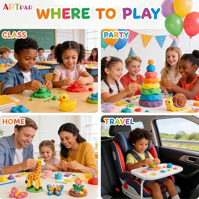 ARTPAR Air Dry Clay 66 Colors, Modeling Clay - Image 7