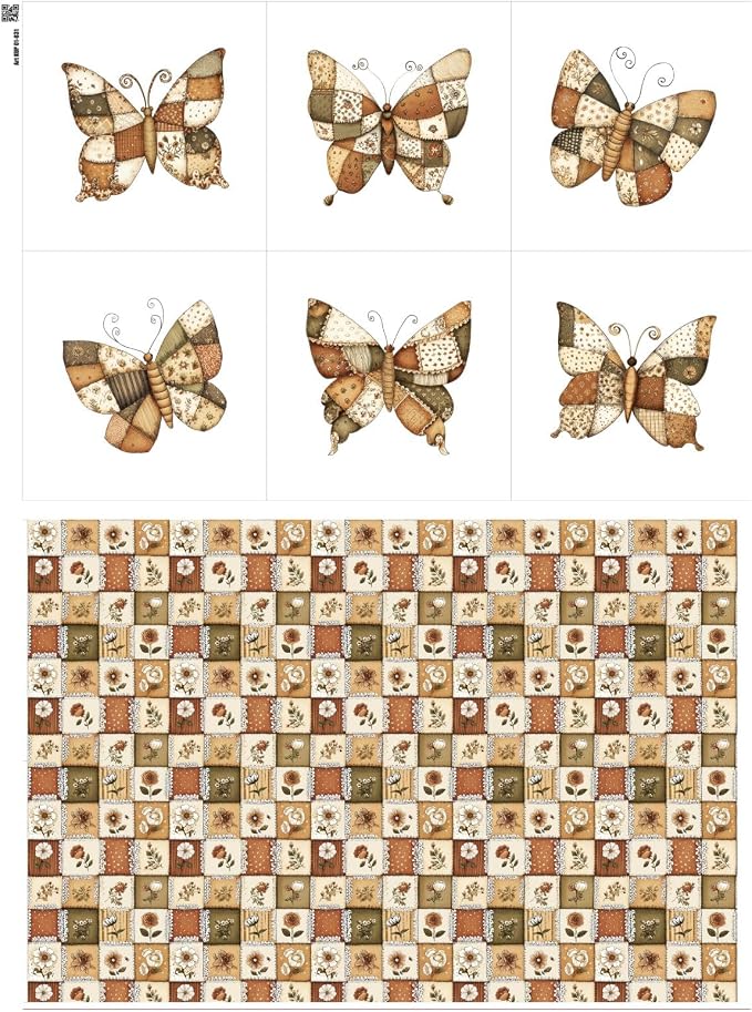 Cotton Patchwork Quilting Fabric Panel – 155×100 cm, 100% Cotton, Made in by FabricsTown