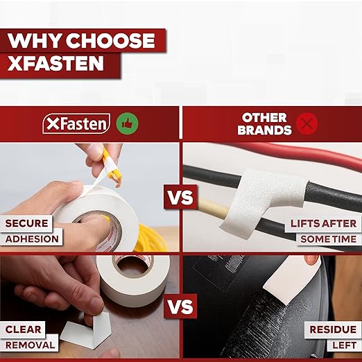 Xfasten Electrical Tape White 3/4 Inch x 66 Feet 12-Pack (792 Feet Total) UL/CSA Listed High Temp Residue-free Vinyl Automotive Electric Tape Waterproof (White, 3/4 Inch x 66ft (12-Pack 792 ft Total))