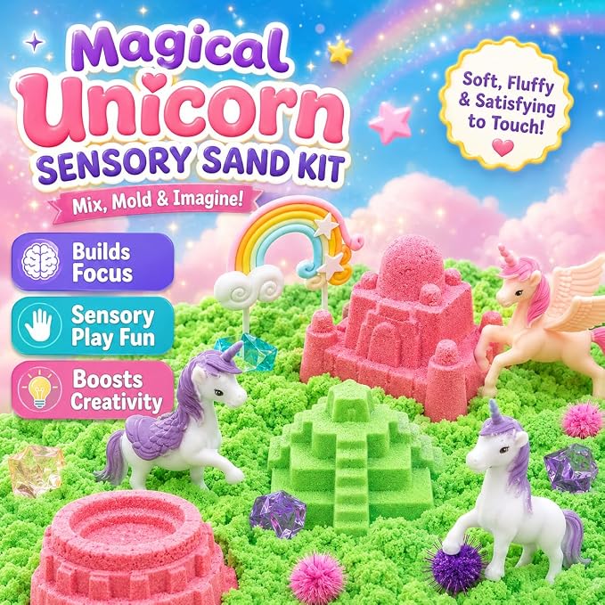 Carolart Unicorn Sensory Bin, Sand Box Kit - Image 2