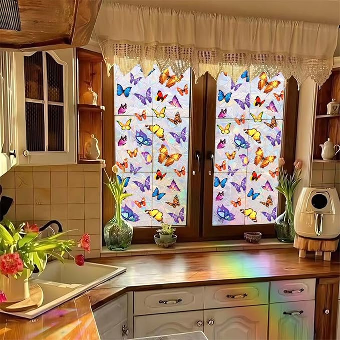 Butterfly Design Stained Glass Window Film - Image 4