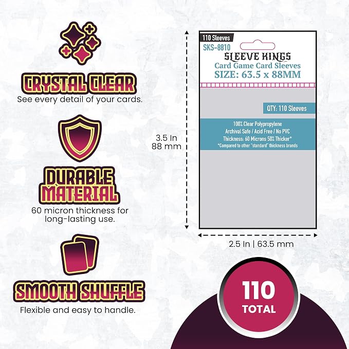 Sleeve Kings Standard Card Sleeves – 110 Count, Medium MTG Size, Compatible - Image 4