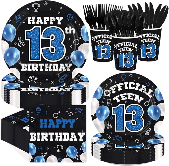 168Pcs 13th Birthday Decorations by Greencian