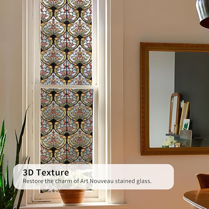 3D Vintage Stained Glass Window Film - Image 3