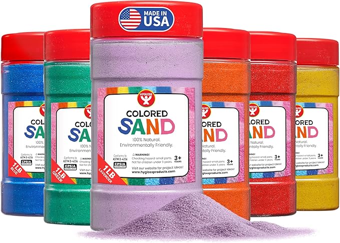 Hygloss Colored Sand for Crafts by HyglossProductsInc