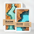 Alaskey® Large Premium Rectangular Resin Table Silicone Mold 16"x10" and by Alaskey