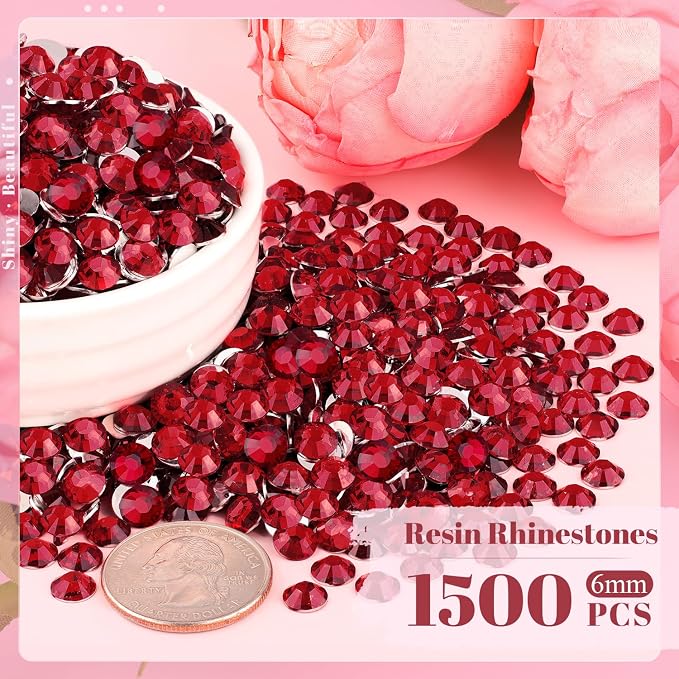 1500PCS 6mm Resin Rhinestones Bulk - Image 2