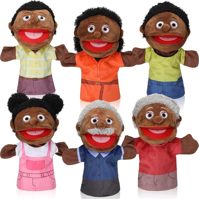 Lenwen 6 Pcs Family Hand Puppet Set Family Members Puppets by Lenwen