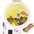 ERKOON Punch Needle Kit Adults Beginners, DIY Easy Landscapes Embroidery Set by ERKOON