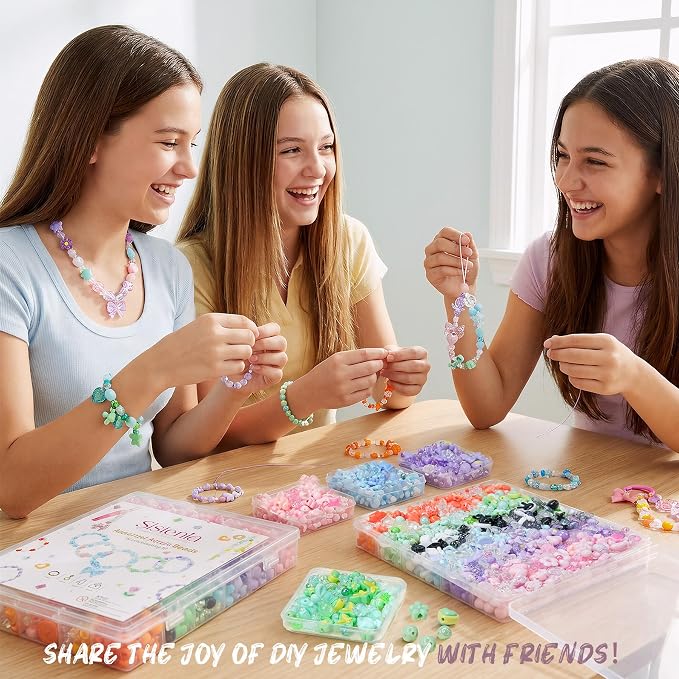 Sistenia 480PCS Acrylic Beads for Bracelet Making Kit - Image 6