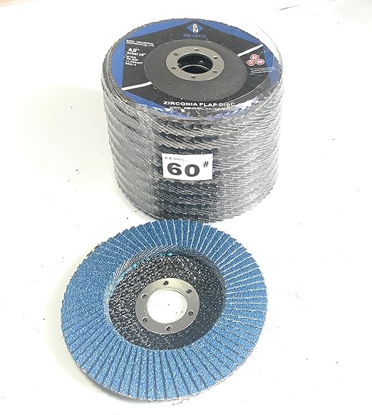 SIGNI 10-Pack Premium Zirconia Abrasive Flap disc for Angle Grinder Grinding Metal Steel (4.5 inch T29 60#)