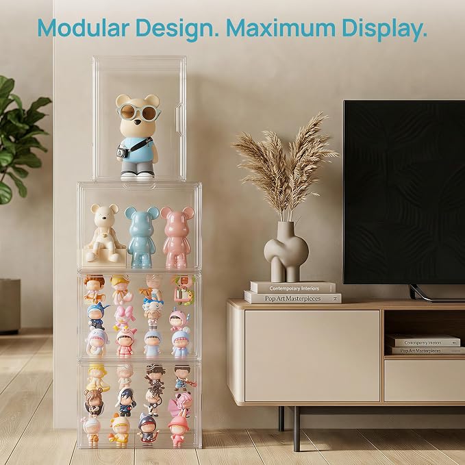 Vtopmart 1 Pack Acrylic Display Case, Stackable Figure Display Case - Image 7