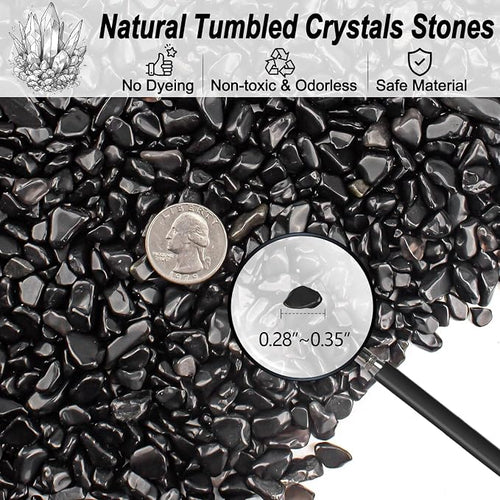 0.5 Lb/230g Black Aquarium Gravel Rocks Fish Tank Marbles Pebbles Small - Image 2