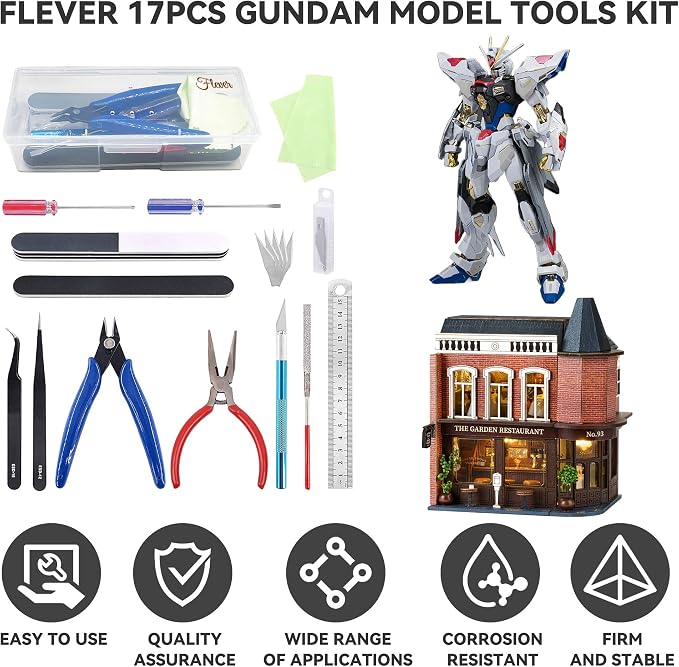 Flever 17 Pcs Gundam Model Tools Kit, Hobby Building Tools Kit, Basic Model - Image 2