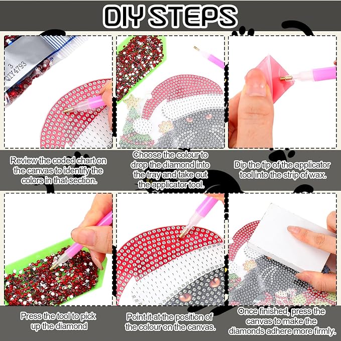 Cinnvoice 12 Pcs Summer Seasonal Diamond Art Hanging Ornament Kit - Image 4