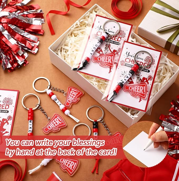 Suncalla 996 Pcs 24 Set Cheer Keychain Making Kit DIY Key Chain Crafts Gift | - Image 6