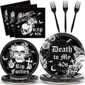 Qyeahkj 100 Pcs 50th Birthday Plates and Napkins Party Supplies Death To My by Qyeahkj