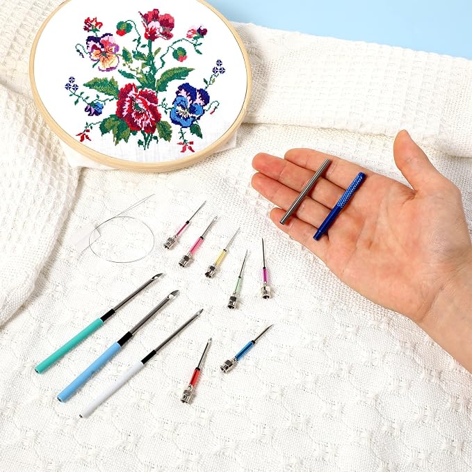 13 PCS Punch Needle Kit Embroidery Punch Needle Tool Punch Needles - Image 4