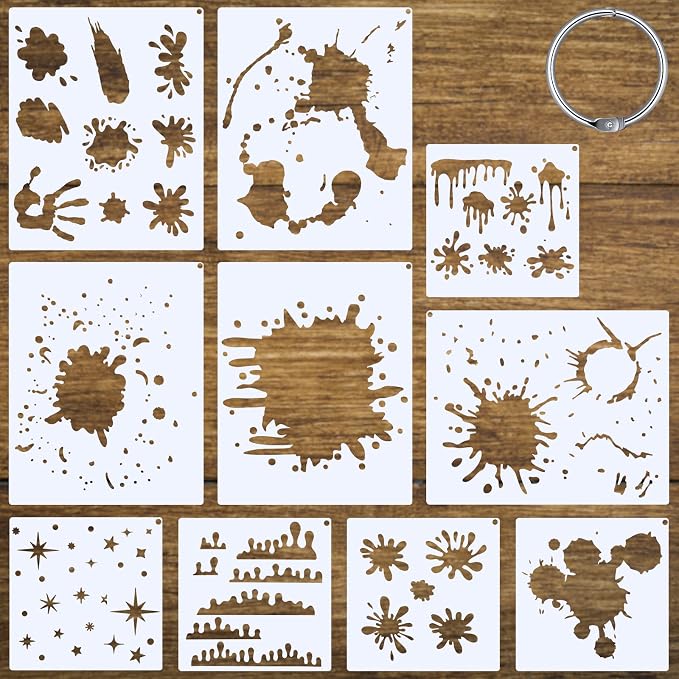 Marspark 10 Pcs Graffiti Stencils by Marspark