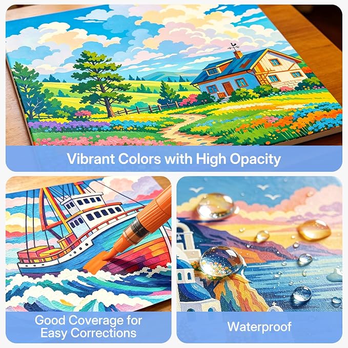 WUO 60 Colors Acrylic Paint Markers, Acrylic Paint Pens and Acrylic Markers - Image 7
