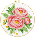 Zhenqing Pink Peony Cross Stitch Kit by ZhenqingHomeFlagship