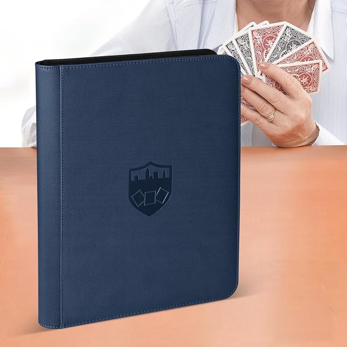 360 Cards Ringless 9-Pocket Side Loading Trading Card Binder, PU Zipper Fixed - Image 7