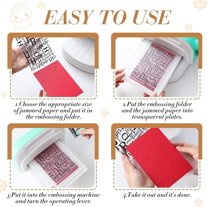 Geiserailie 1 Pcs Embossing Folders 2d/3D Embossing Machine Template Paper Card - Image 3