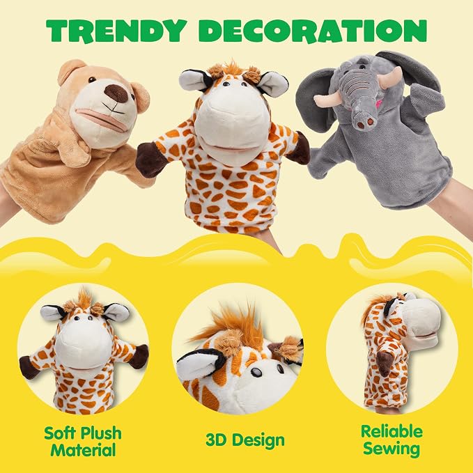 JOYIN 6Pcs Kids Hand Puppet Set - Image 2