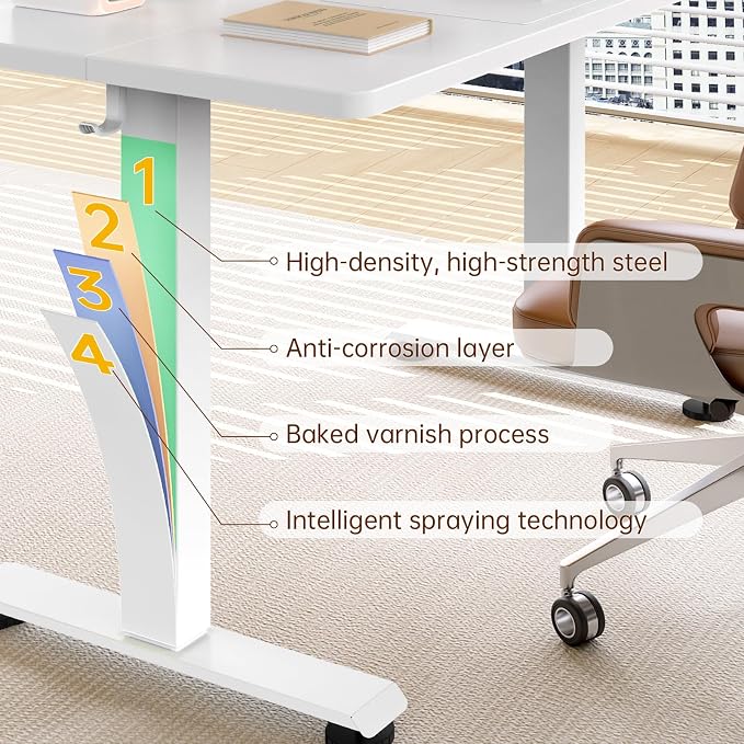 Veken 63×23.6 Inch Large Electric Standing Desk, Gaming Table, Suit students - Image 6