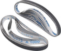 1/2 x 18 Inch Silicon Carbide Sanding Belts, 5Pcs Each of 400 600 800 1000 Grit Belt Sander Paper for Air File Sander, Knife Sharpening and Metal working, 20 Pack
