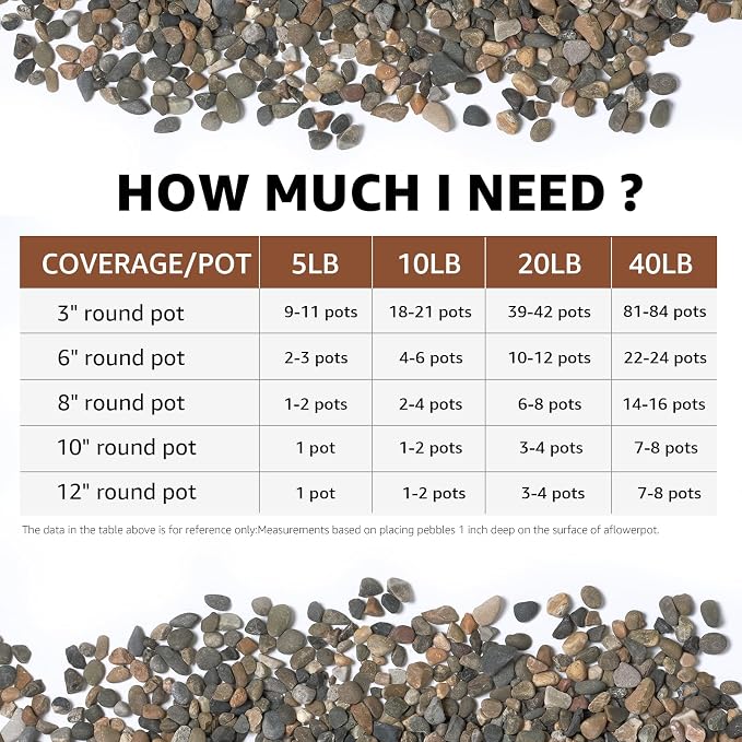 5LB Natural River Rocks, 1/4" Aquarium Gravel, Small Pebbles - Image 4