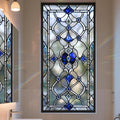 Stained Glass Window Privacy Film Static Cling by AOHMPT