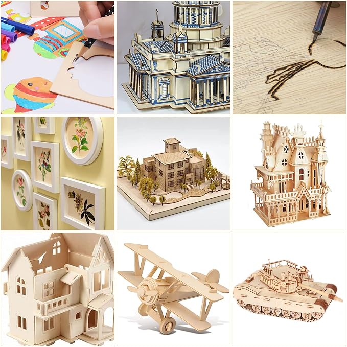 20 Pack Balsa Wood Sheets, 8”x12”x1/16”, Thin Natural Unfinished Wood - Image 5