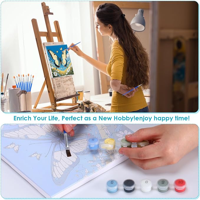 RoundFunny 8 Set Paint by Numbers Kit - Image 5