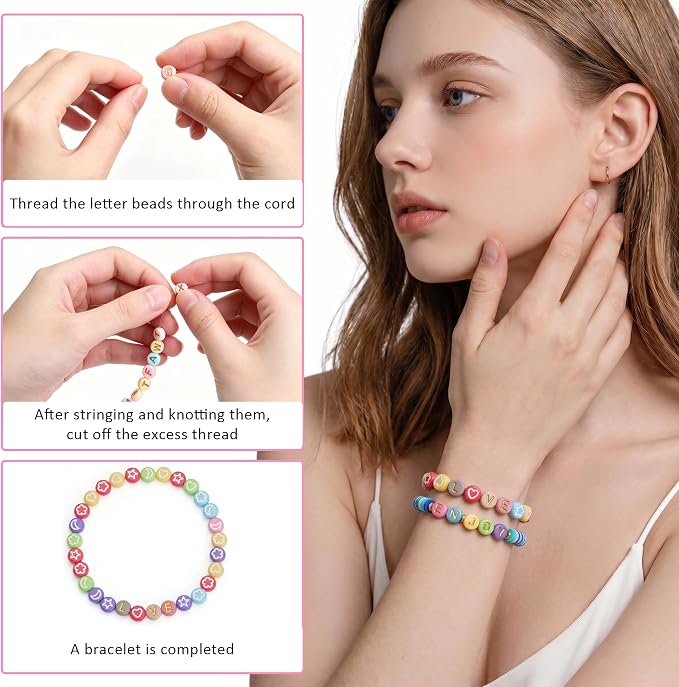 1500PCS Colourful Letter Beads and Mixed-Style Beads - Image 5