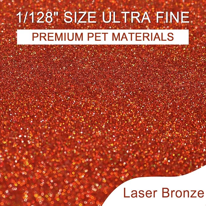 Ceya 3.8oz/ 110g Holographic Ultra Fine Glitter Powder Laser Bronze Glitter - Image 2