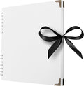 Bstorify 10 x 10 Inches Scrapbook Album 70 Pages White Thick Kraft Paper Corner by Bstorify