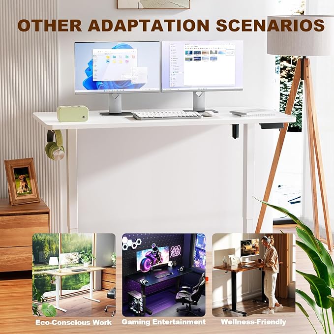 Veken 55 Inch Large Electric Standing Desk, Gaming Table, Suit students - Image 6