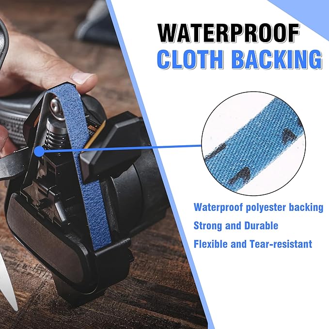 1/2 x 12 Inch Knife Sharpener Sanding Belts for Work Sharp, 120 Grit Replacement Sharpening Belt Kit for Official Work Sharp (WSKTS & WSKTS-KT/Mk.1 & Mk.2) Knife & Tool Sharpener, 30 Pcs
