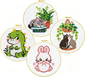 Zhenqing 4 Cute Animal Cross Stitch Kit by ZhenqingHomeFlagship